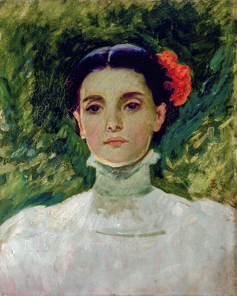 Portrait of Maggie Wilson 1898 art print by Frank Duveneck for $57.95 CAD