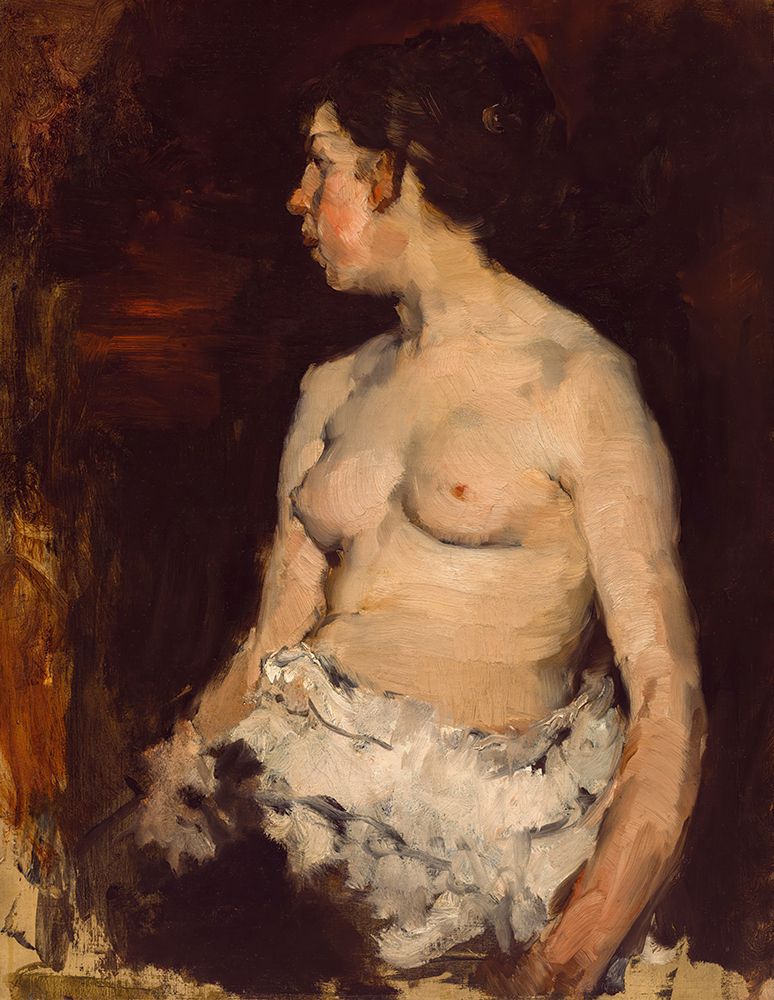 Seated Nude ca 1879 art print by Frank Duveneck for $57.95 CAD