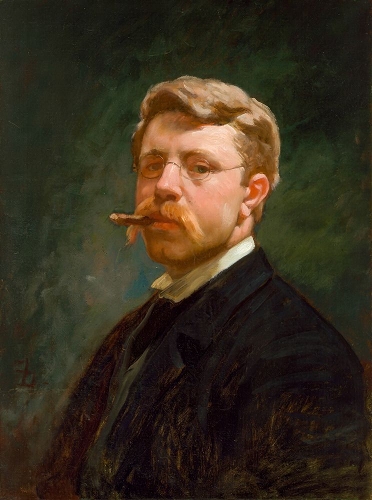 Self-Portrait ca 1890 art print by Frank Duveneck for $57.95 CAD