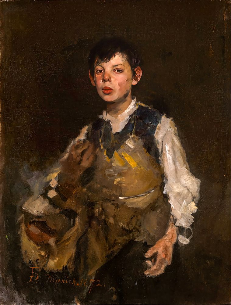 The Whistling Boy 1872 art print by Frank Duveneck for $57.95 CAD