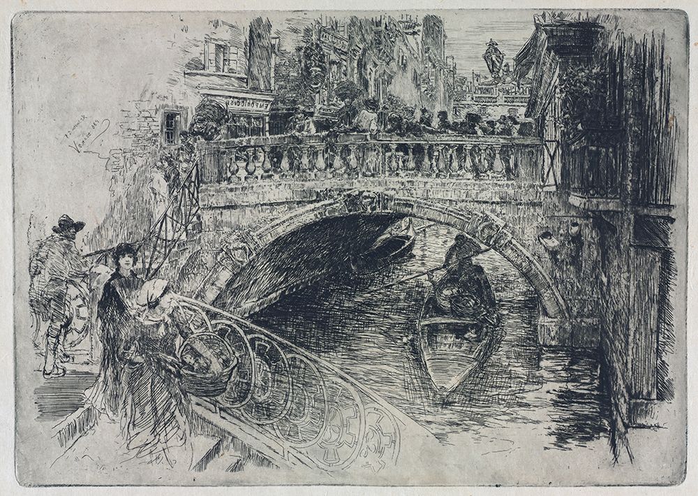 Venetian Bridge 1884 art print by Frank Duveneck for $57.95 CAD