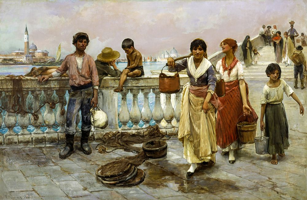 Water Carriers, Venice 1884 art print by Frank Duveneck for $57.95 CAD