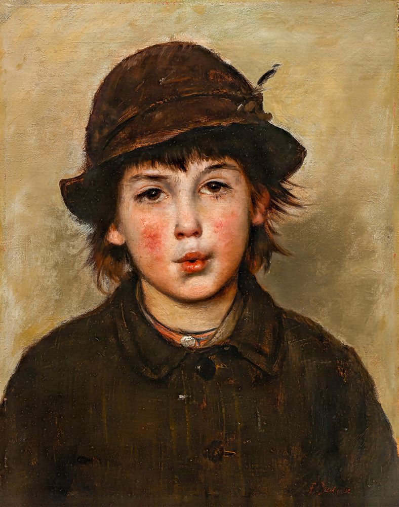 Whistling Boy ca 1870 art print by Frank Duveneck for $57.95 CAD
