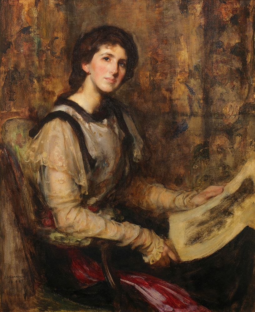 Portrait of Mrs Senior nee Hammersley 1899 art print by James Jebusa Shannon for $57.95 CAD