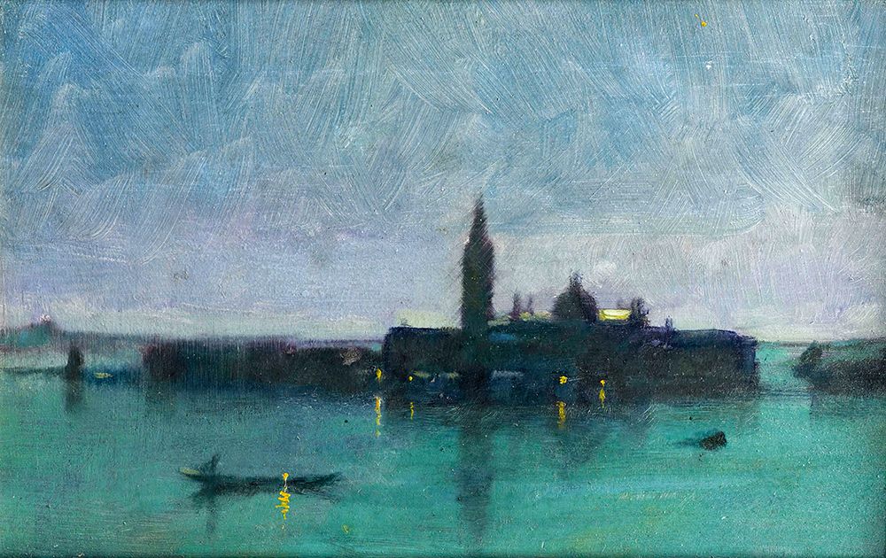 San Giorgio Maggiore From The Lagoon By Moonlight, Venice art print by James Jebusa Shannon for $57.95 CAD