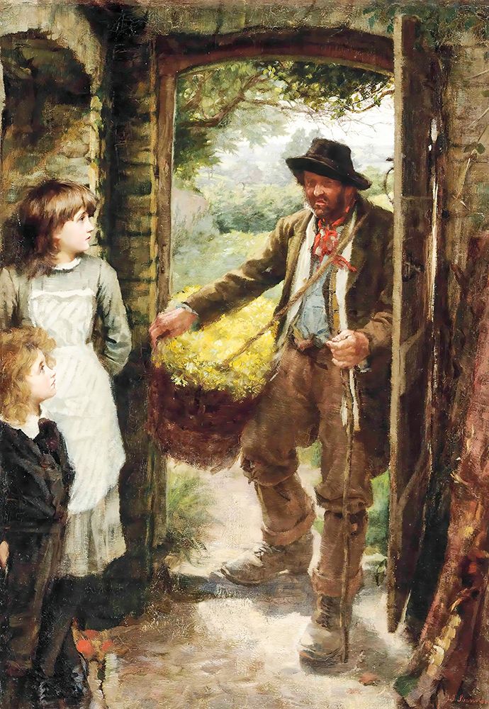 The Cowslip Gatherer 1884 art print by James Jebusa Shannon for $57.95 CAD