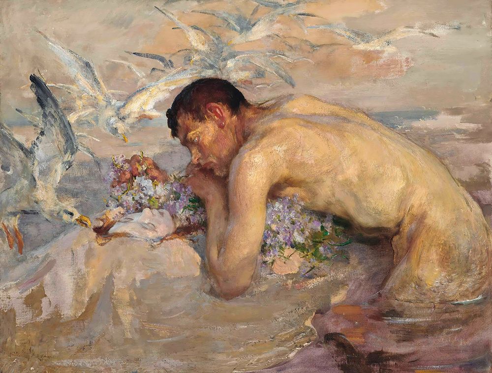 The Merman and the Maid art print by James Jebusa Shannon for $57.95 CAD