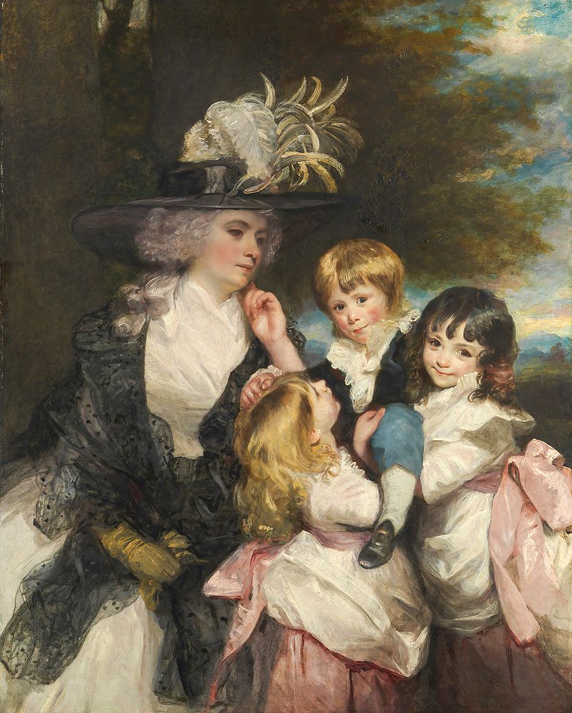 Lady Smith, Charlotte Delaval and Her Children, George Henry, Louisa, and Charlotte 1787 art print by Joshua Reynolds for $57.95 CAD