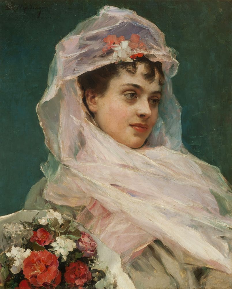 Aline Masson con Tocado de Gasa 1880 art print by Raimundo de Madrazo y Garreta for $57.95 CAD