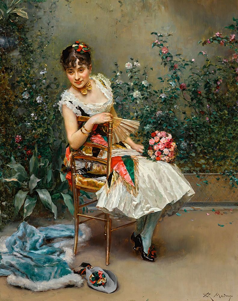 Aline with Flowers art print by Raimundo de Madrazo y Garreta for $57.95 CAD