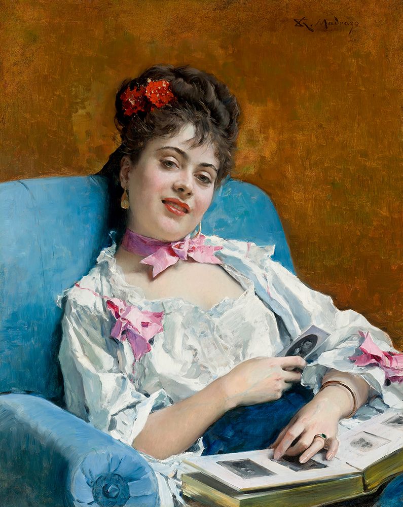 Aline, Album De Familia, Aline, Reflections art print by Raimundo de Madrazo y Garreta for $57.95 CAD