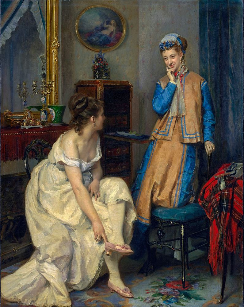 Confidences ca 1870 art print by Raimundo de Madrazo y Garreta for $57.95 CAD