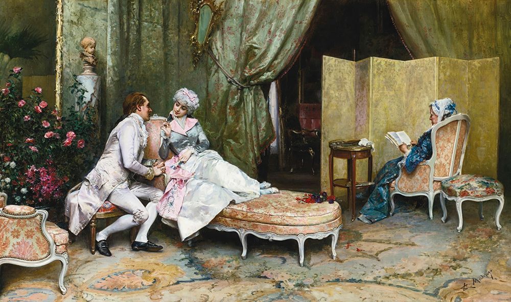 Flirtation art print by Raimundo de Madrazo y Garreta for $57.95 CAD