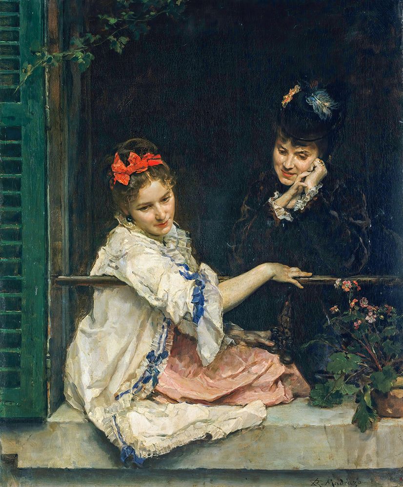 Girls at a Window ca 1875 art print by Raimundo de Madrazo y Garreta for $57.95 CAD