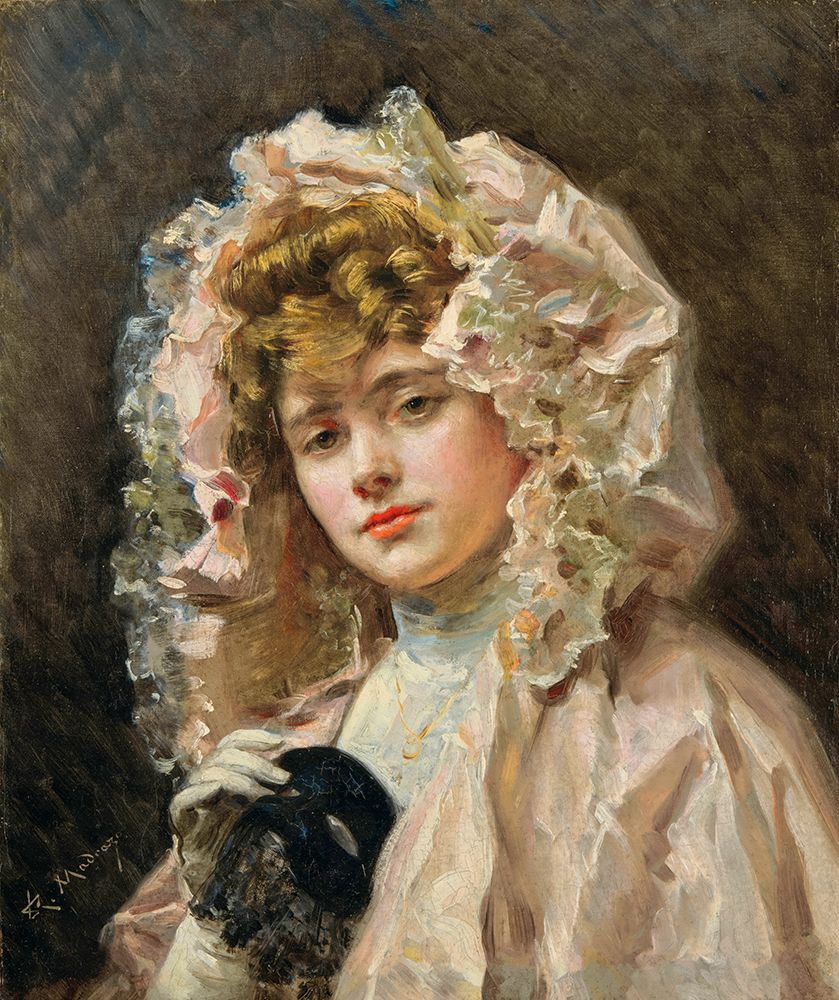 Young Girl Holding a Wolf art print by Raimundo de Madrazo y Garreta for $57.95 CAD