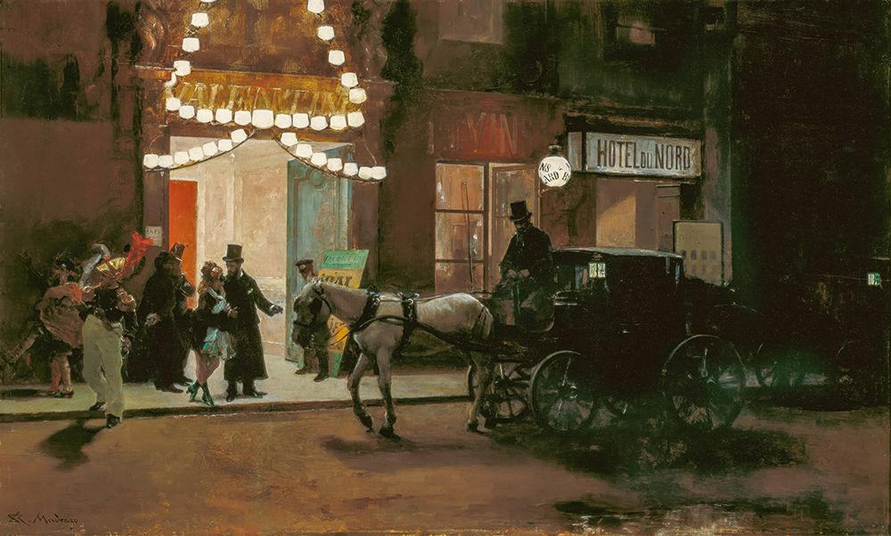 Leaving the Masked Ball ca 1885 art print by Raimundo de Madrazo y Garreta for $57.95 CAD