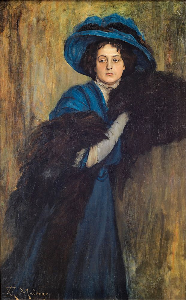 Portrait of a Lady in Blue ca 1897 art print by Raimundo de Madrazo y Garreta for $57.95 CAD