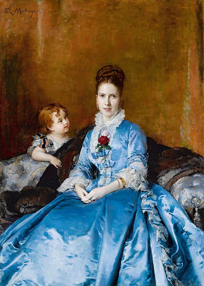 Portrait Of Mrs Clotilde De Candamo And Her Son Carlos 1874 art print by Raimundo de Madrazo y Garreta for $57.95 CAD