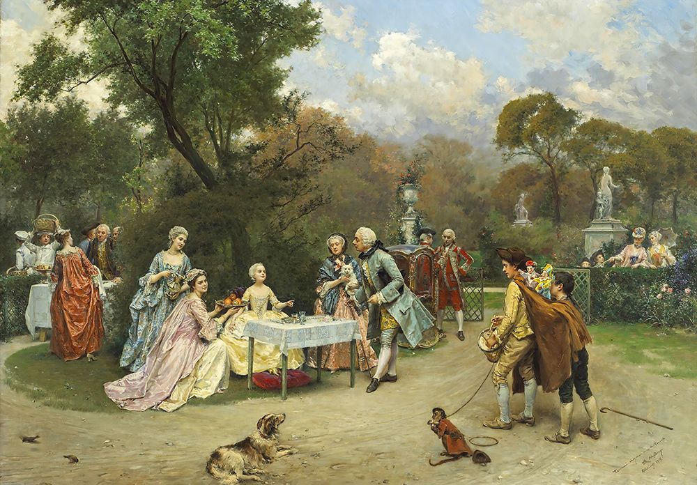 Princess In The Gardens Of Versailles art print by Raimundo de Madrazo y Garreta for $57.95 CAD