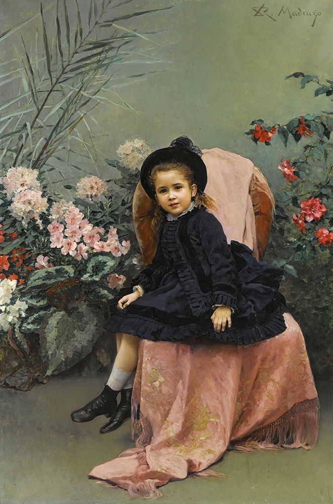 Portrait Of Mercedes De Heeren art print by Raimundo de Madrazo y Garreta for $57.95 CAD