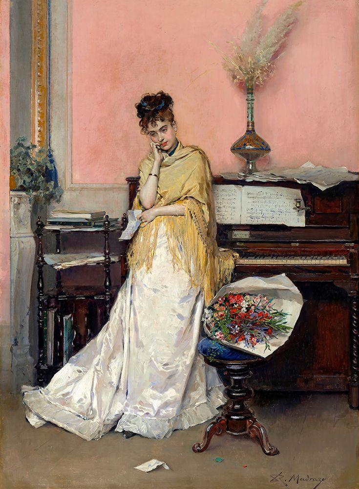 Reverie, The Letter 1870s art print by Raimundo de Madrazo y Garreta for $57.95 CAD