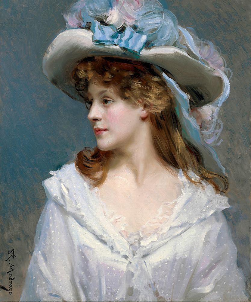 Woman In White ca 1880 art print by Raimundo de Madrazo y Garreta for $57.95 CAD