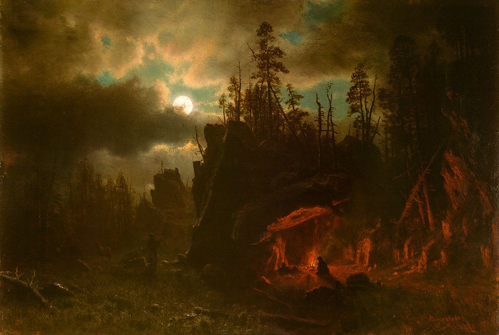 The Trappers Camp 1861 art print by Albert Bierstadt for $57.95 CAD