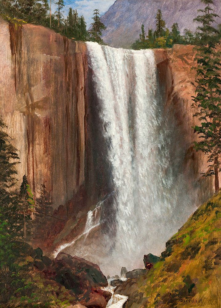 Vernal Fall 1863 art print by Albert Bierstadt for $57.95 CAD