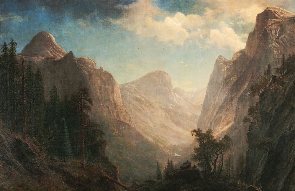 View in the Yosemite Valley ca 1850 art print by Albert Bierstadt for $57.95 CAD