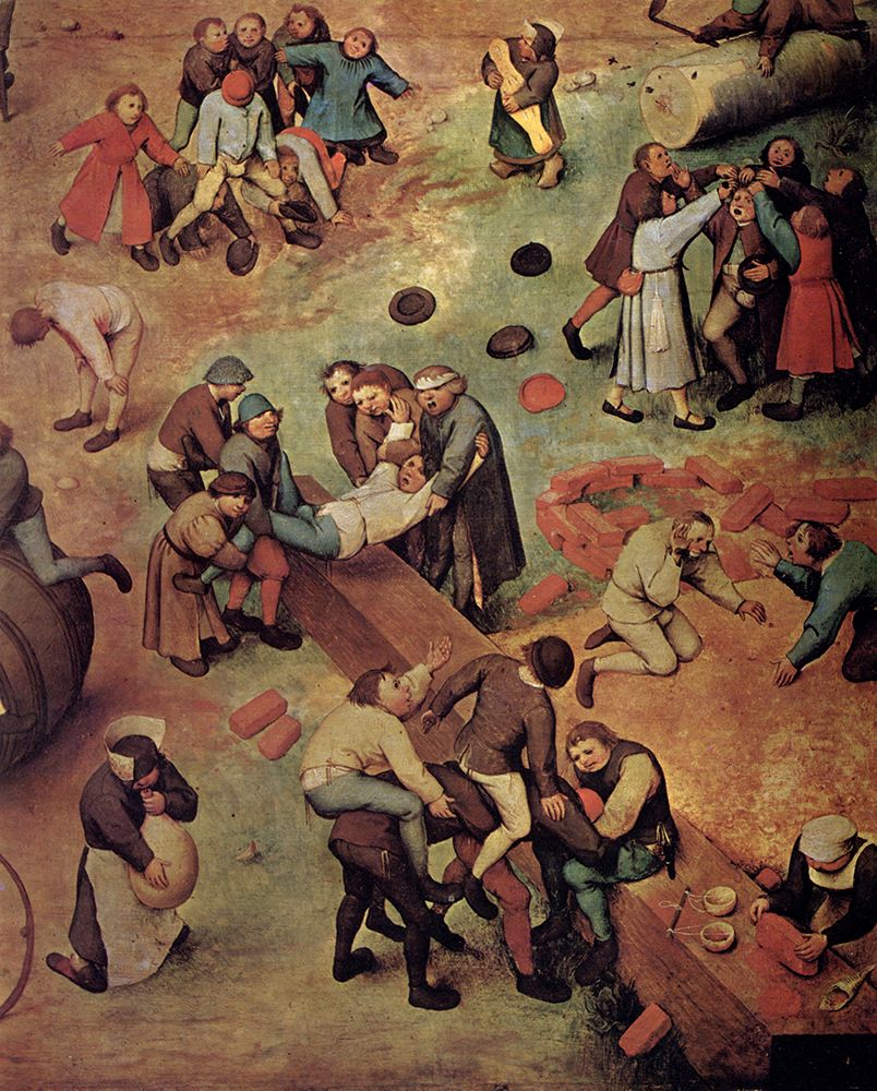Childrens Games detail 1 1560 art print by Pieter Bruegel the Elder for $57.95 CAD