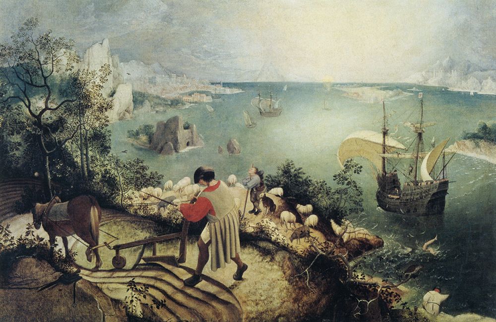 Fall of Icarus 1555 art print by Pieter Bruegel the Elder for $57.95 CAD