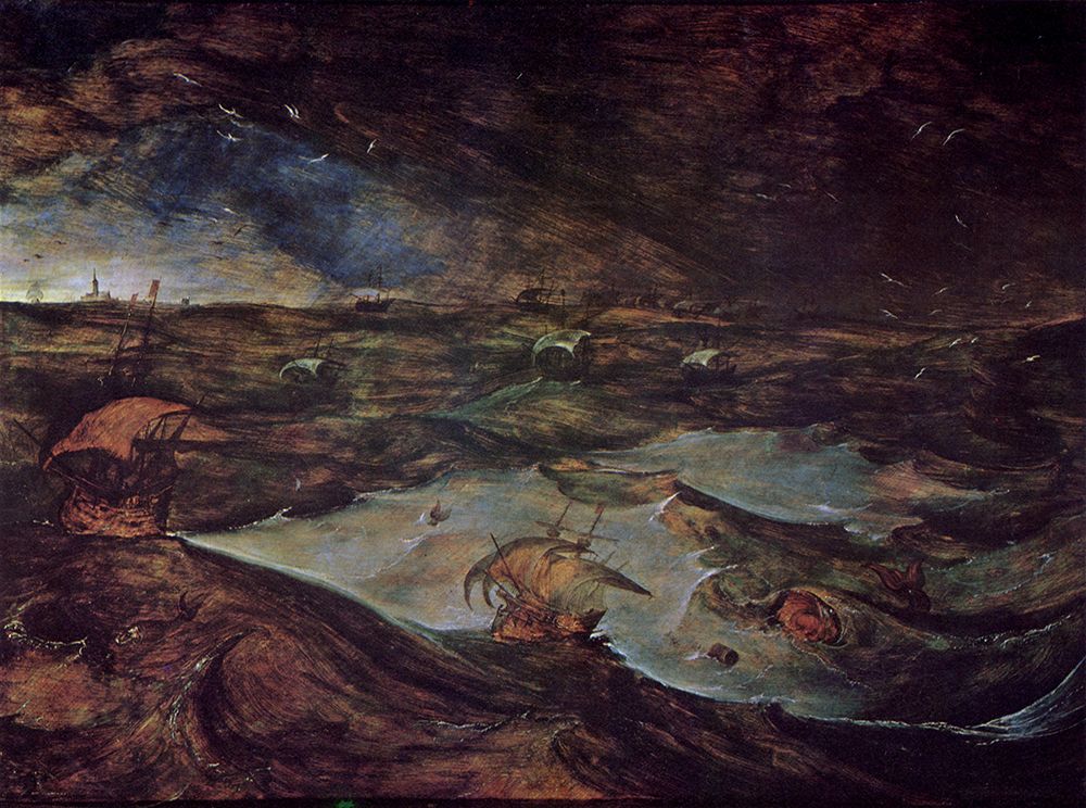 Storm at Sea unfinished 1568 art print by Pieter Bruegel the Elder for $57.95 CAD
