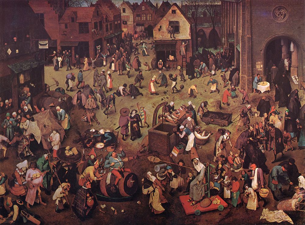 The Fight between the Carnival and Lent 1559 art print by Pieter Bruegel the Elder for $57.95 CAD