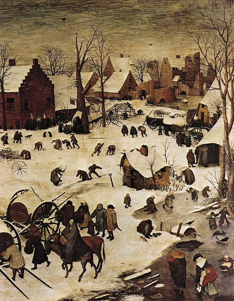 The Peoples Census at Bethlehem detail 1566 art print by Pieter Bruegel the Elder for $57.95 CAD