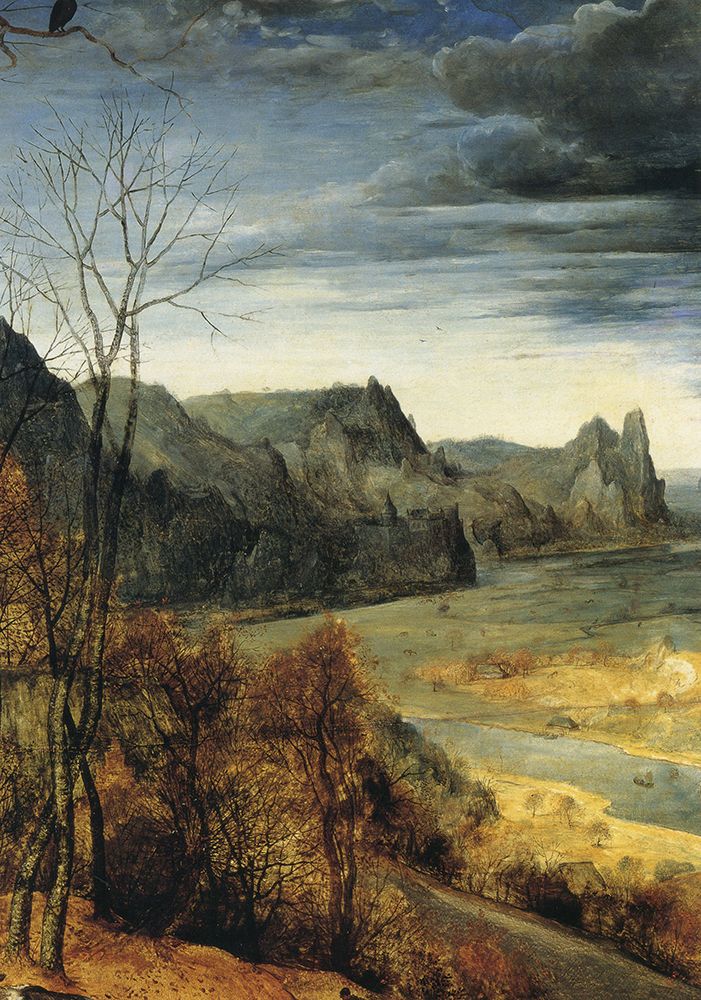 The Return of the Herd detail 3 1565 art print by Pieter Bruegel the Elder for $57.95 CAD