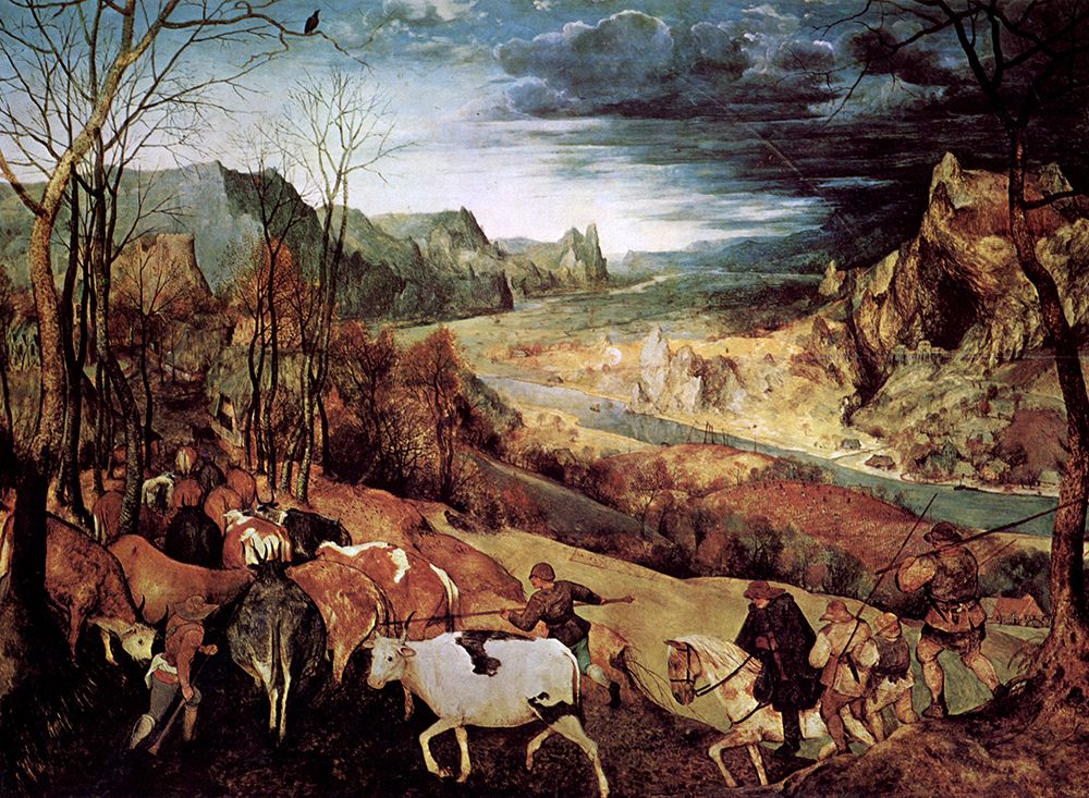 The Return of the Herd 1565 art print by Pieter Bruegel the Elder for $57.95 CAD