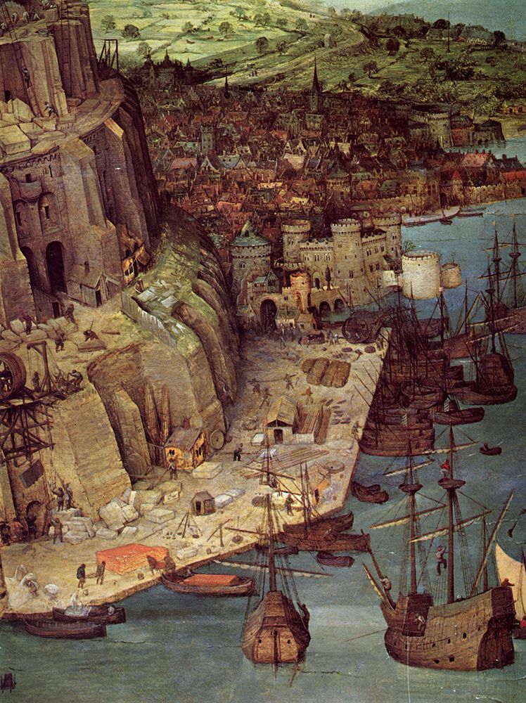 The Tower of Babel detail 3 1563 art print by Pieter Bruegel the Elder for $57.95 CAD