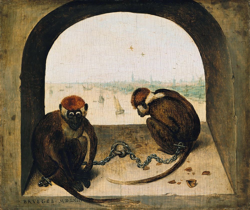 Two Monkeys art print by Pieter Bruegel the Elder for $57.95 CAD