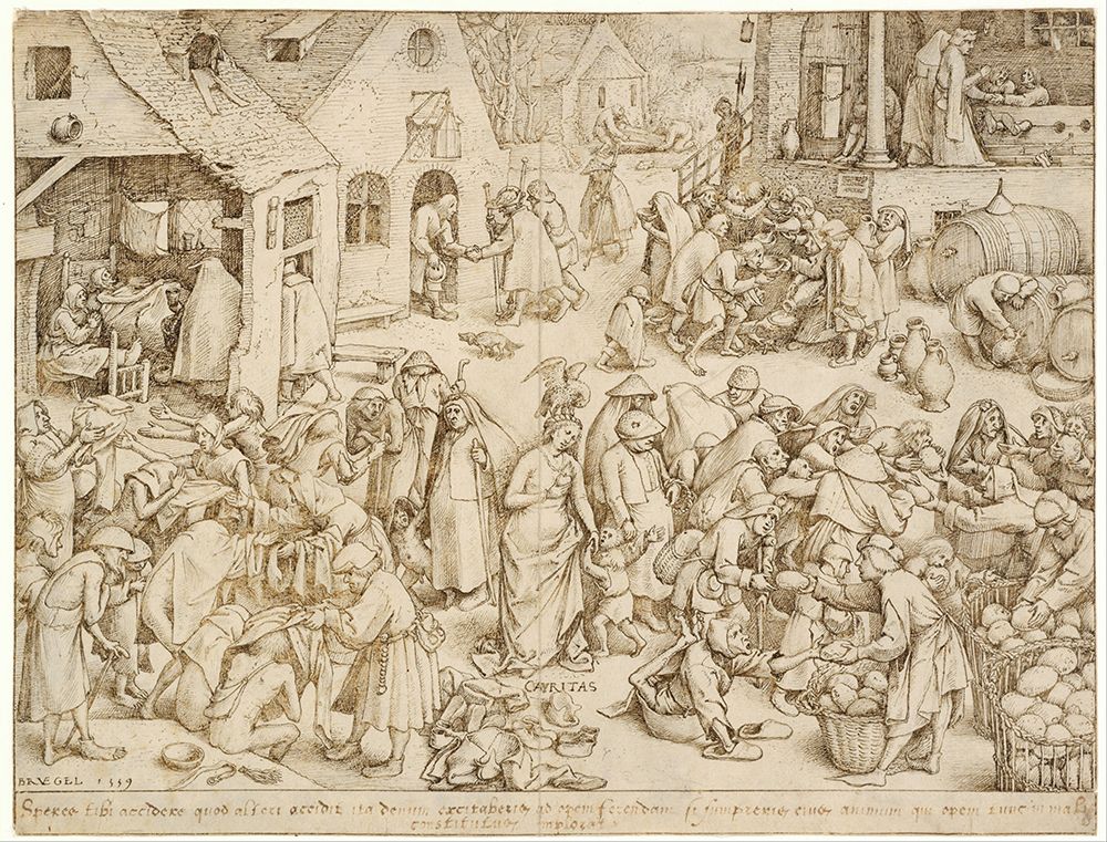 Caritas Charity 1559 art print by Pieter Bruegel the Elder for $57.95 CAD
