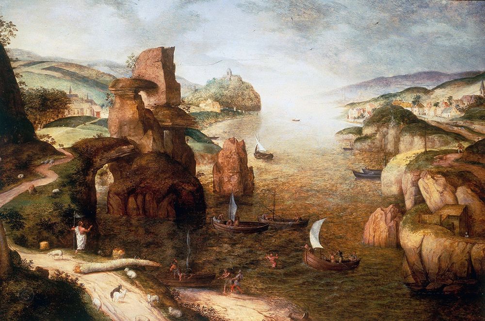 Christ and Apostles at the Sea of Galilee 1553 art print by Pieter Bruegel the Elder for $57.95 CAD