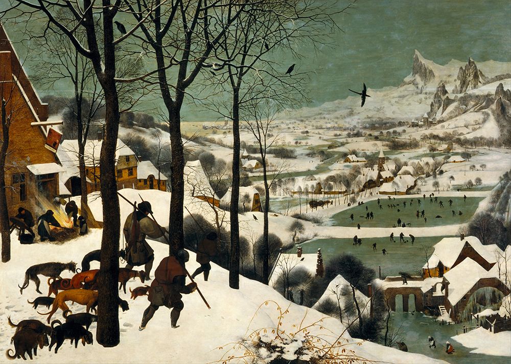 Hunters in the Snow 1565 art print by Pieter Bruegel the Elder for $57.95 CAD