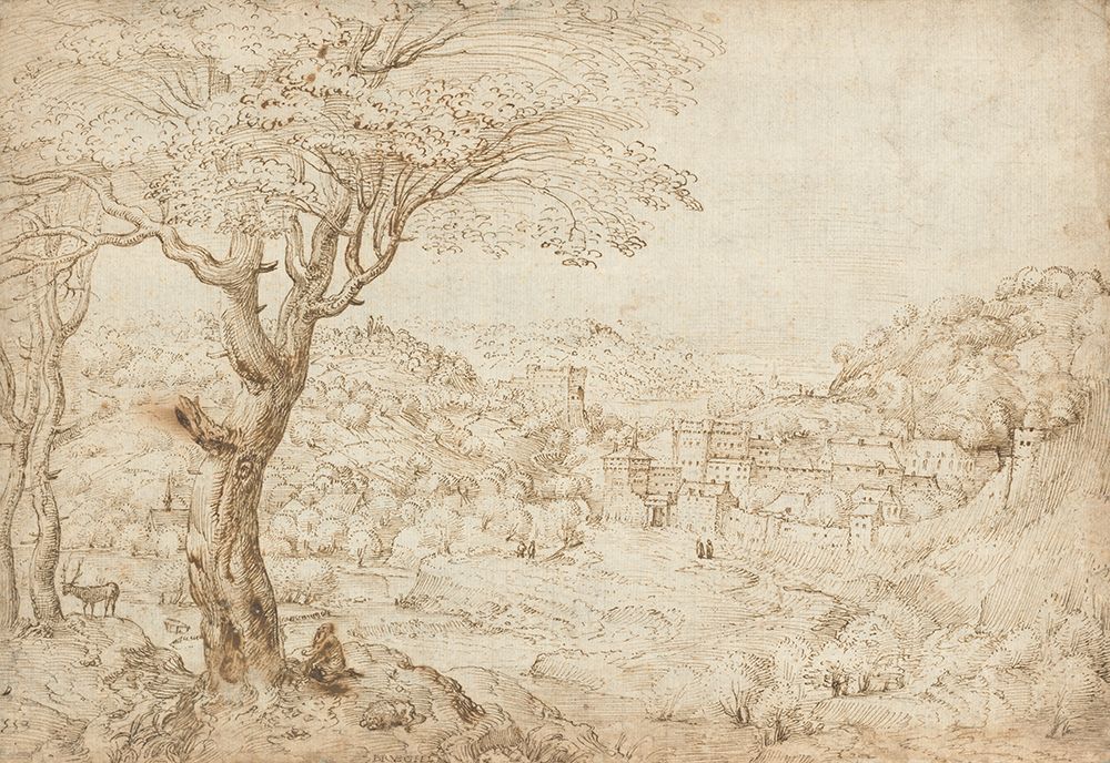 Landscape with the Penitence of Saint Jerome 1553 art print by Pieter Bruegel the Elder for $57.95 CAD