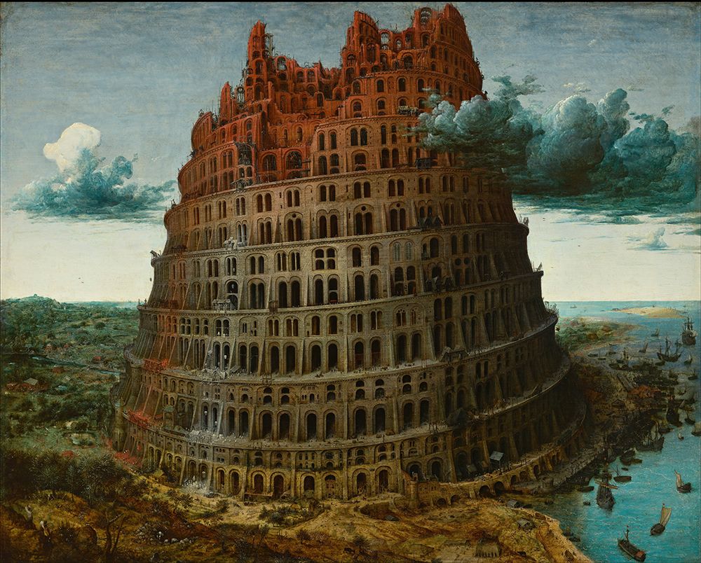 The Tower of Babel, Rotterdam ca 1563 art print by Pieter Bruegel the Elder for $57.95 CAD