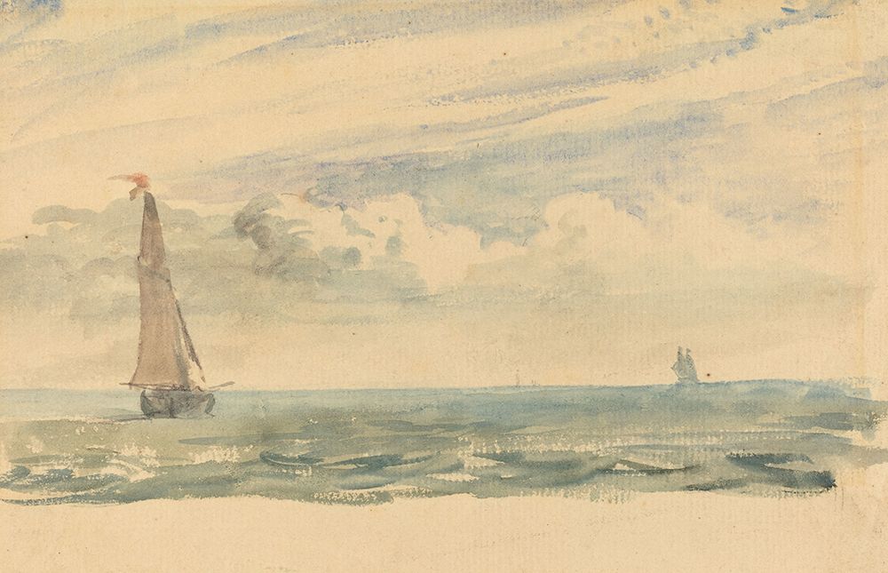 A Seascape with Two Sail Boats art print by John Constable for $57.95 CAD