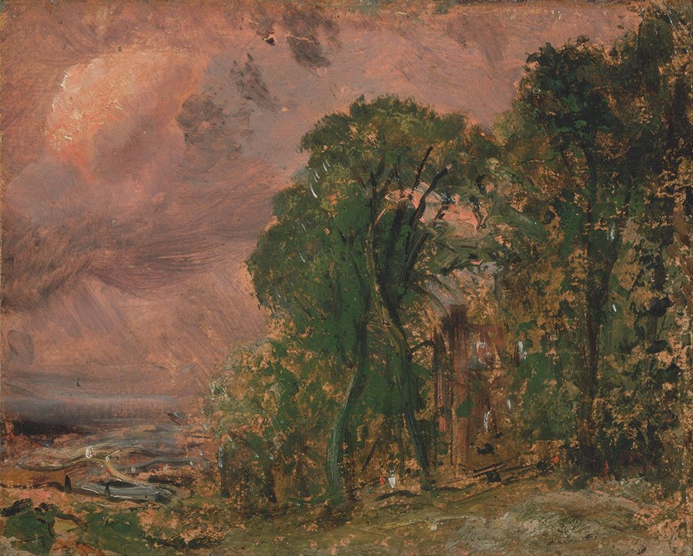 A View at Hampstead with Stormy Weather ca 1830 art print by John Constable for $57.95 CAD