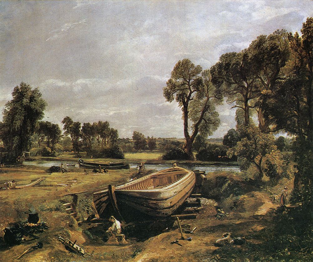 Boat-building near Flatford Mill 1815 art print by John Constable for $57.95 CAD