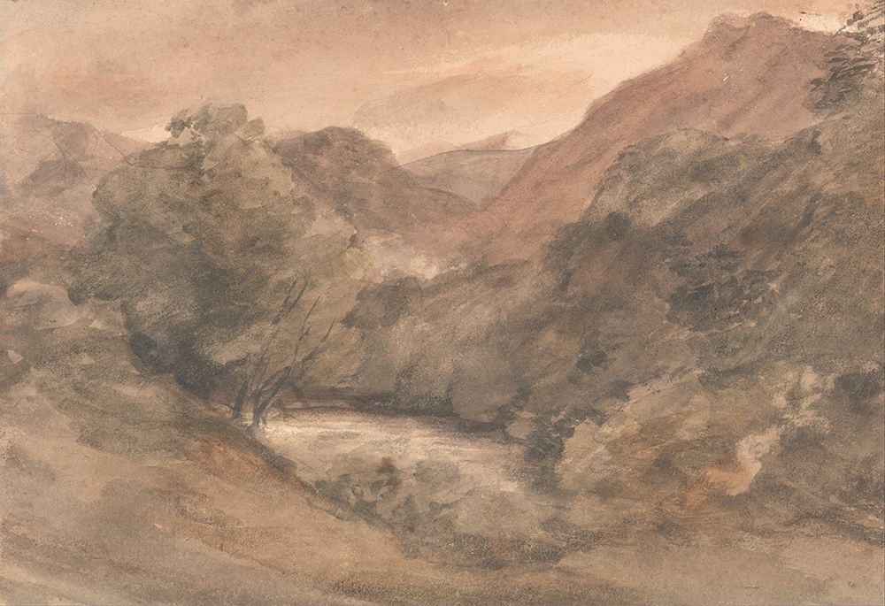 Borrowdale Evening after a Fine Day, 1 October 1806 art print by John Constable for $57.95 CAD