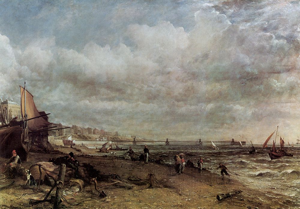 Brighton, Marine Parade and Chain Pier 1826 art print by John Constable for $57.95 CAD