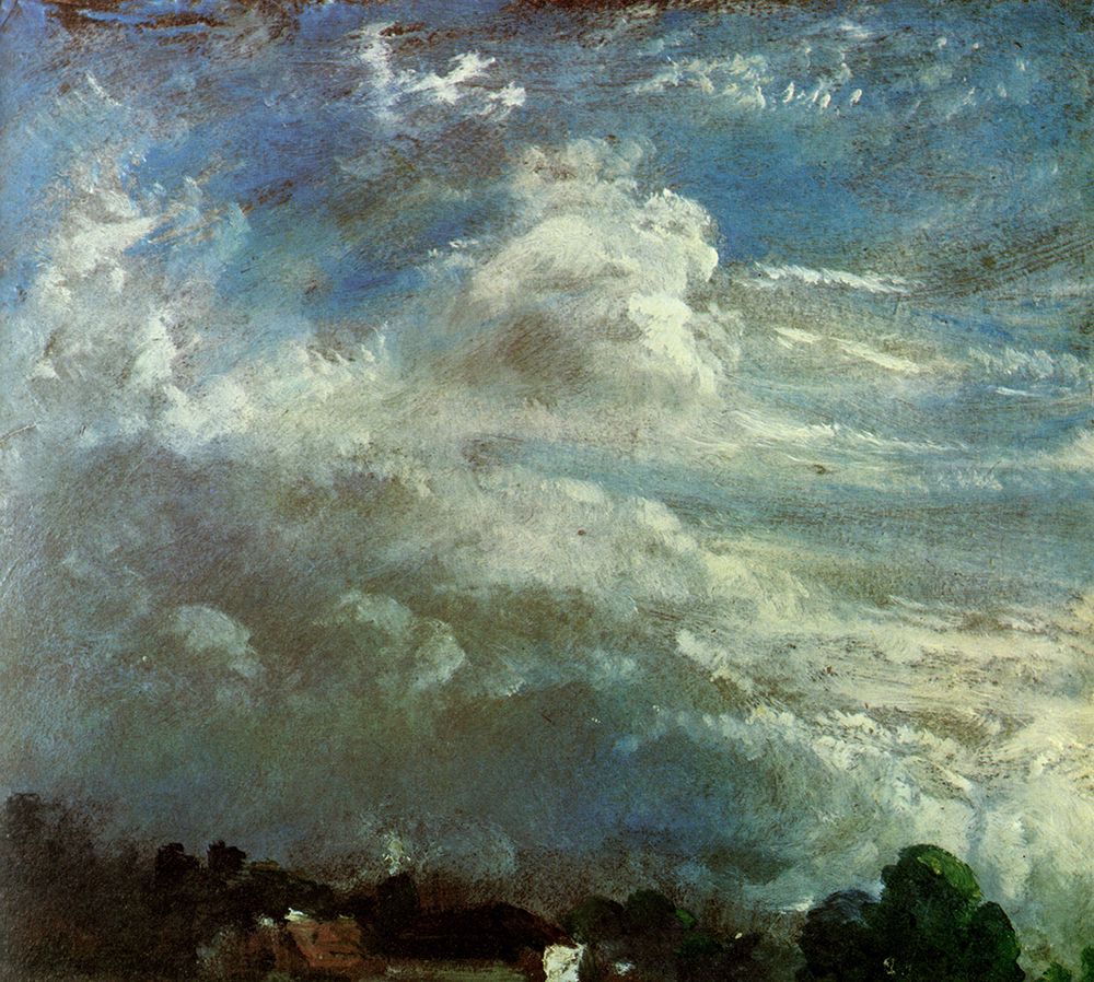 Cloud study with trees 1821 art print by John Constable for $57.95 CAD
