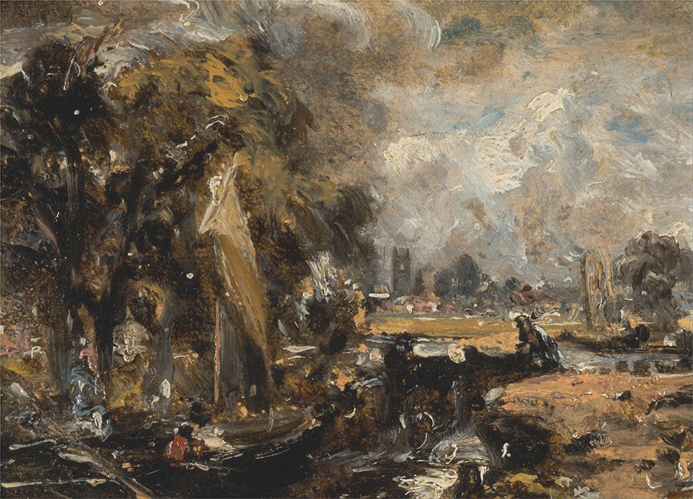 Dedham Lock 1819 art print by John Constable for $57.95 CAD